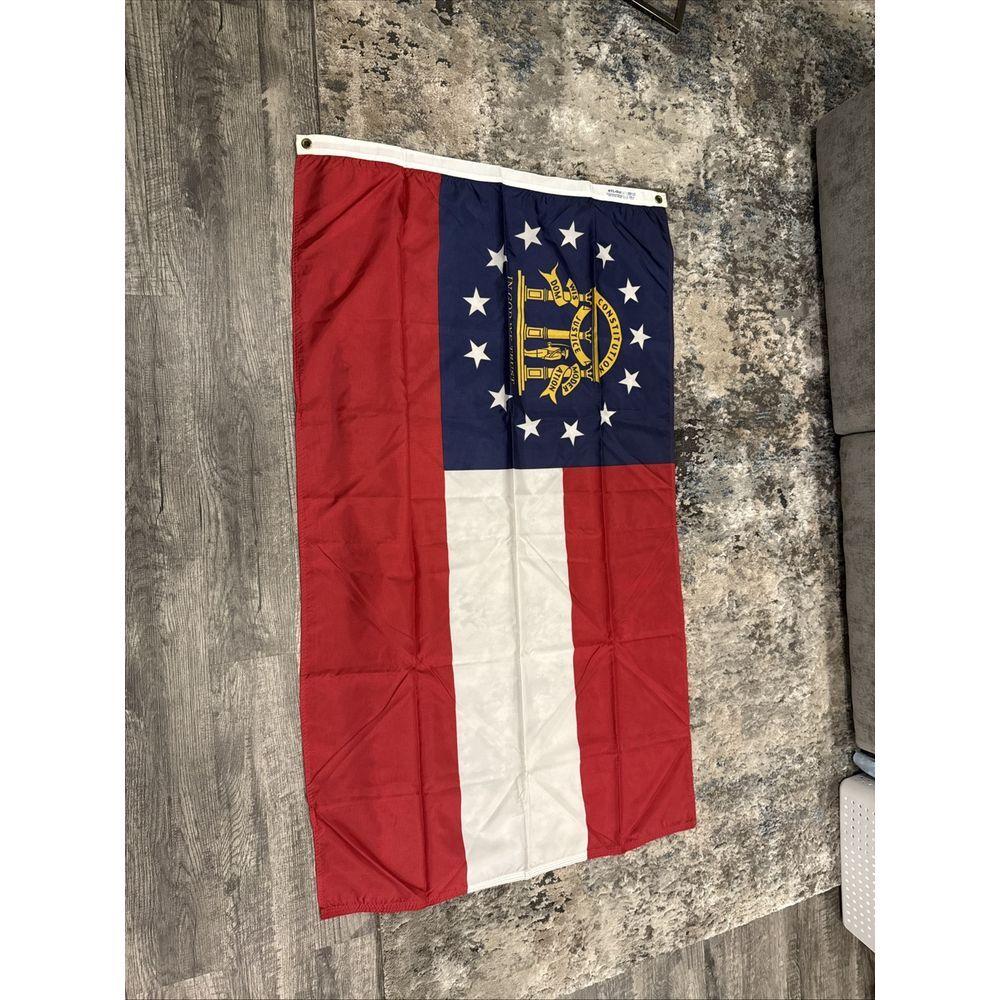 Annin Flagmakers 141162 Georgia State Flag,3X5 Ft